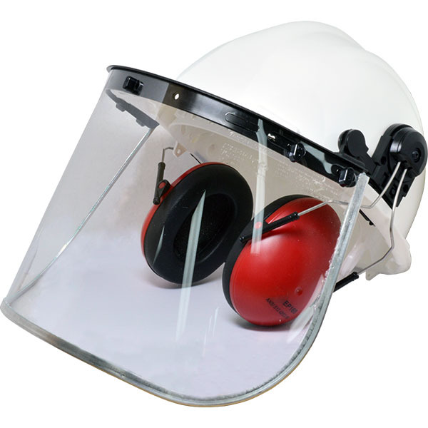 Helmet with earmuff and face shield set - SM-967