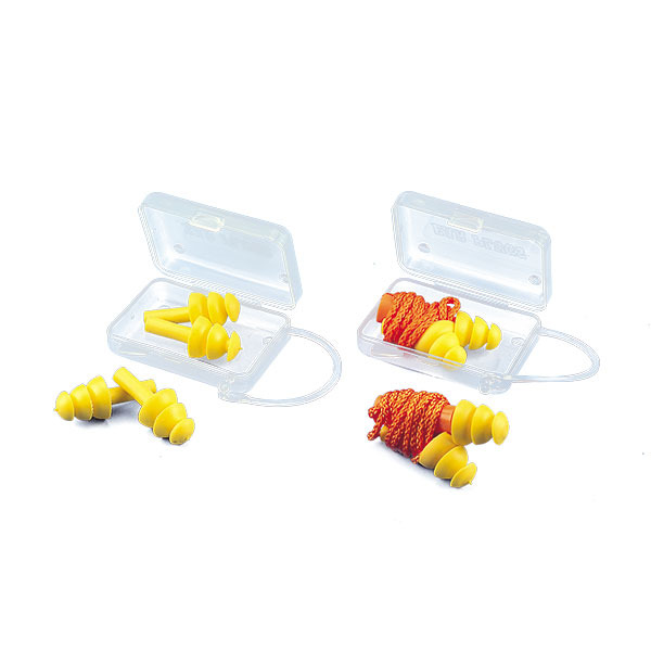 Triple mushroom design soft synthetic rubber earplugs - EP-531