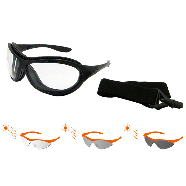 Two pieces safety photochoromatic lens eyewear - SS-247/P