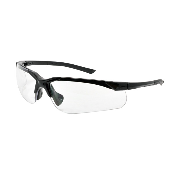 Smooth black safety eyewear