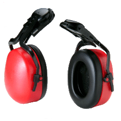 Metal free helmet mount earmuff - EP-187