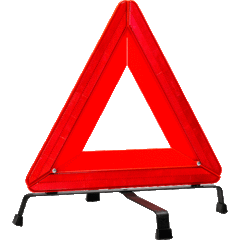 Warning triangle sign