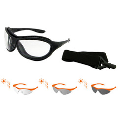 Two pieces safety photochoromatic lens eyewear