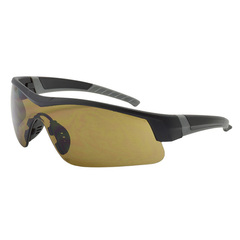 Wrap around amber lens safety eywear