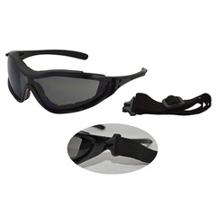 Replaceable leg safety glasses